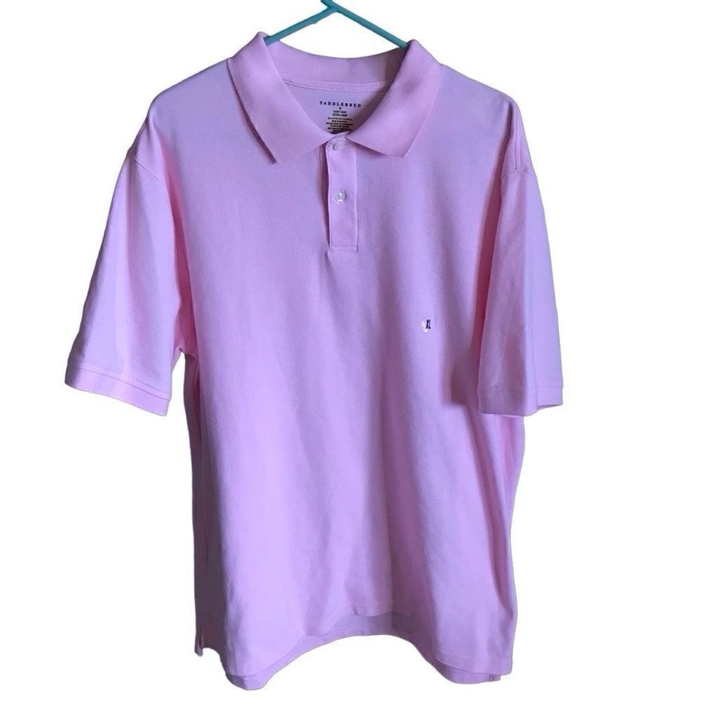 Saddlebred Golf polo shirt Size XL Mens pink New with tags short sleeve